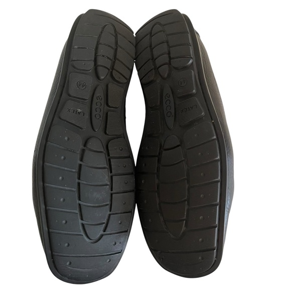 Ecco  Black Leather Driving Loafers 44 (10-10.5) Extra Width main image 5